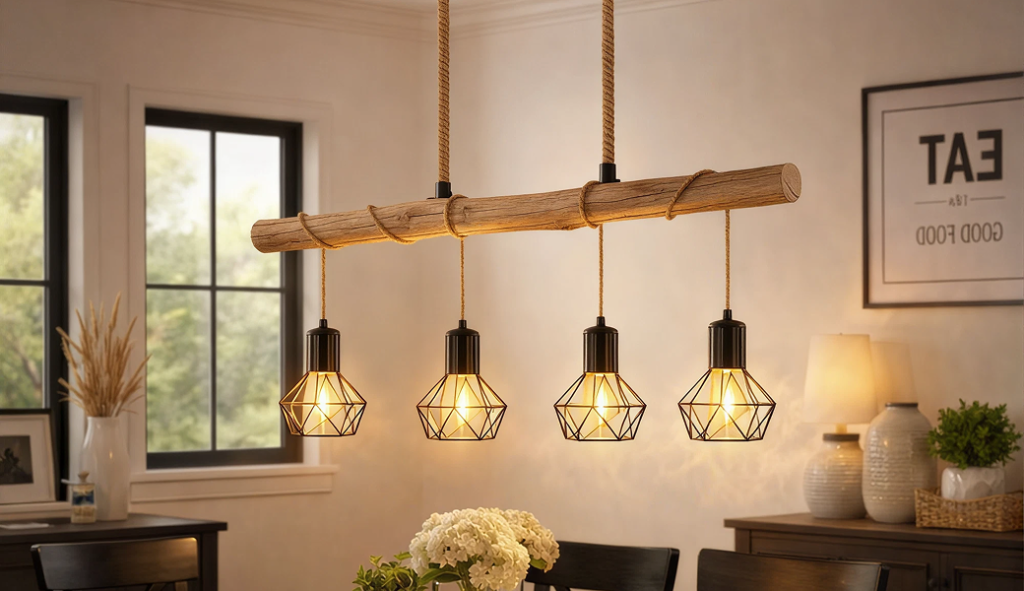 Professional electrician handling lighting for a customer