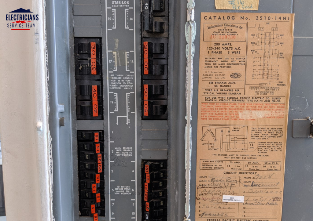 Federal Pacific Electric and Zinsco hazardous home electric panels known to be serious fire hazards