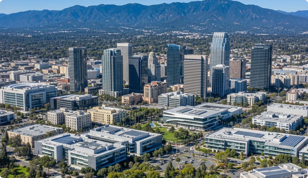 Aerial view of San Jose, CA — Electricians Service Team service area