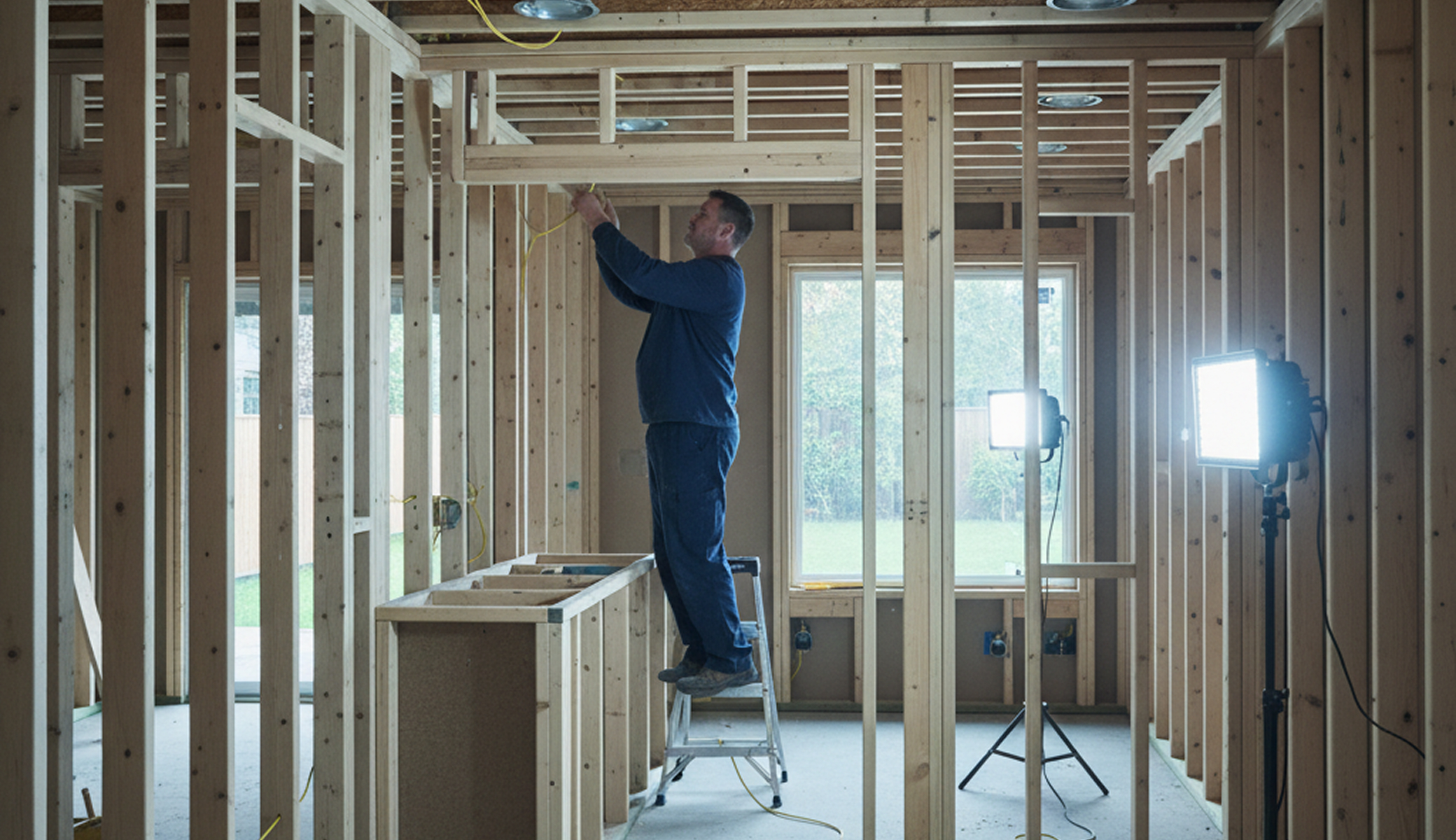 Professional electrician handling adu electrical for a customer